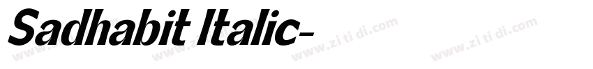 Sadhabit Italic字体转换